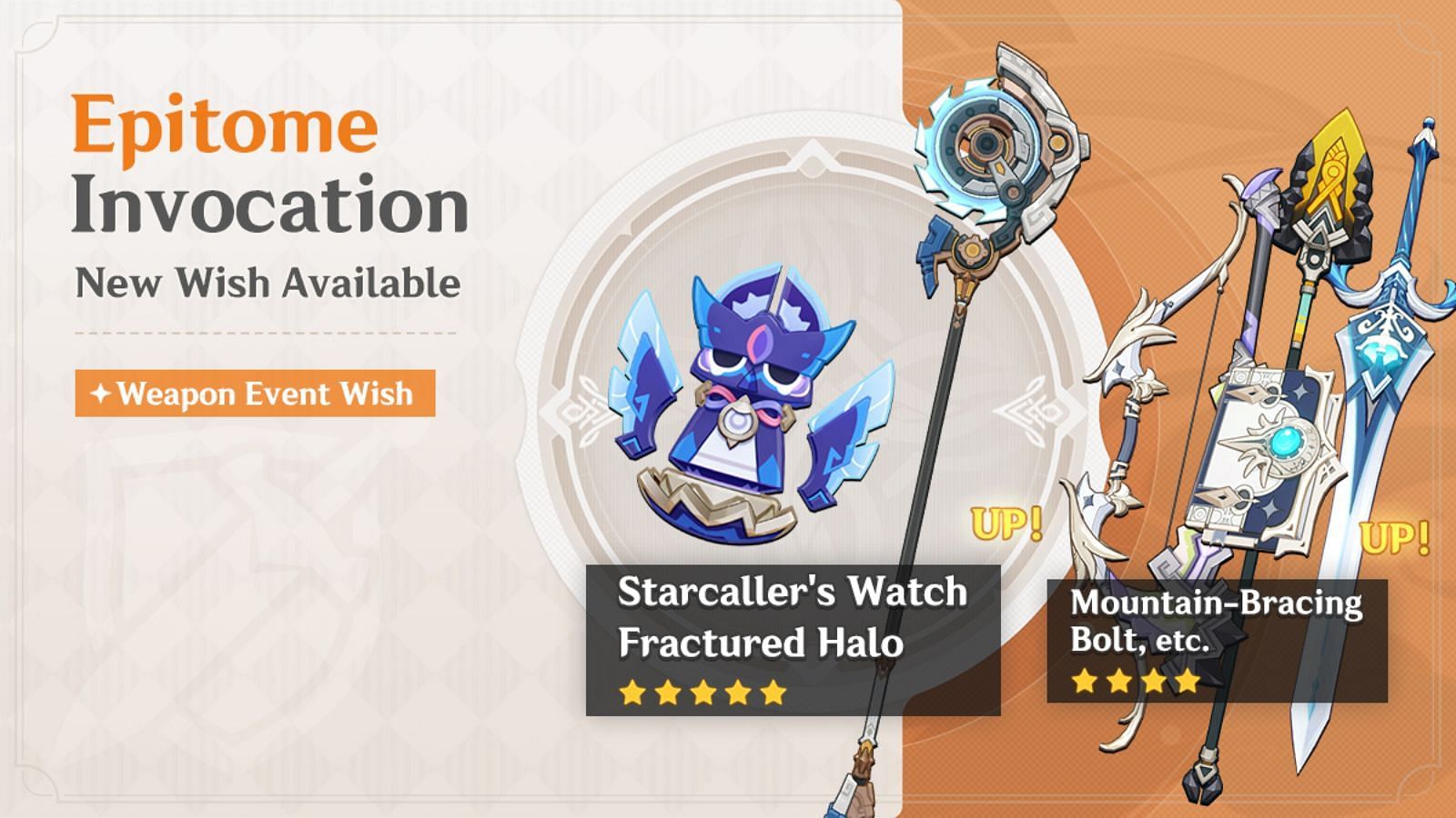 Phase 1 weapon banners for version 5.8 (Image via HoYoverse)